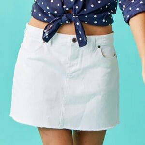 Market & Spruce Crisp White Mini Skirt